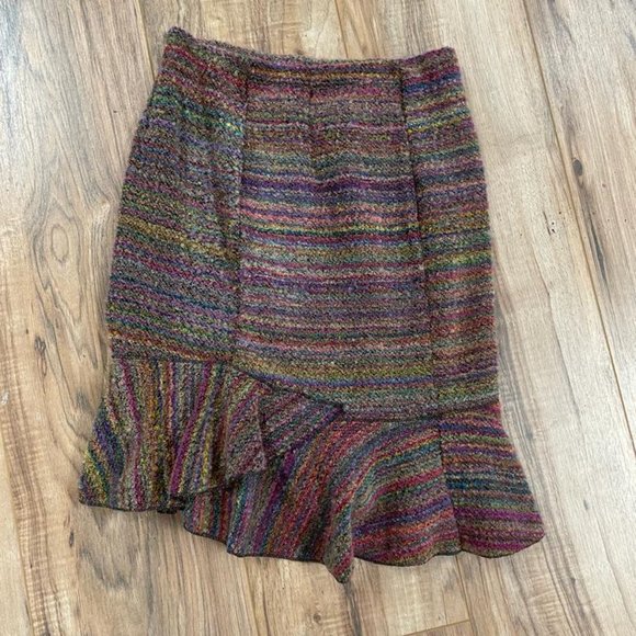 ASOS DESIGN flippy mini skirt in multi boucle - Picture 3 of 5